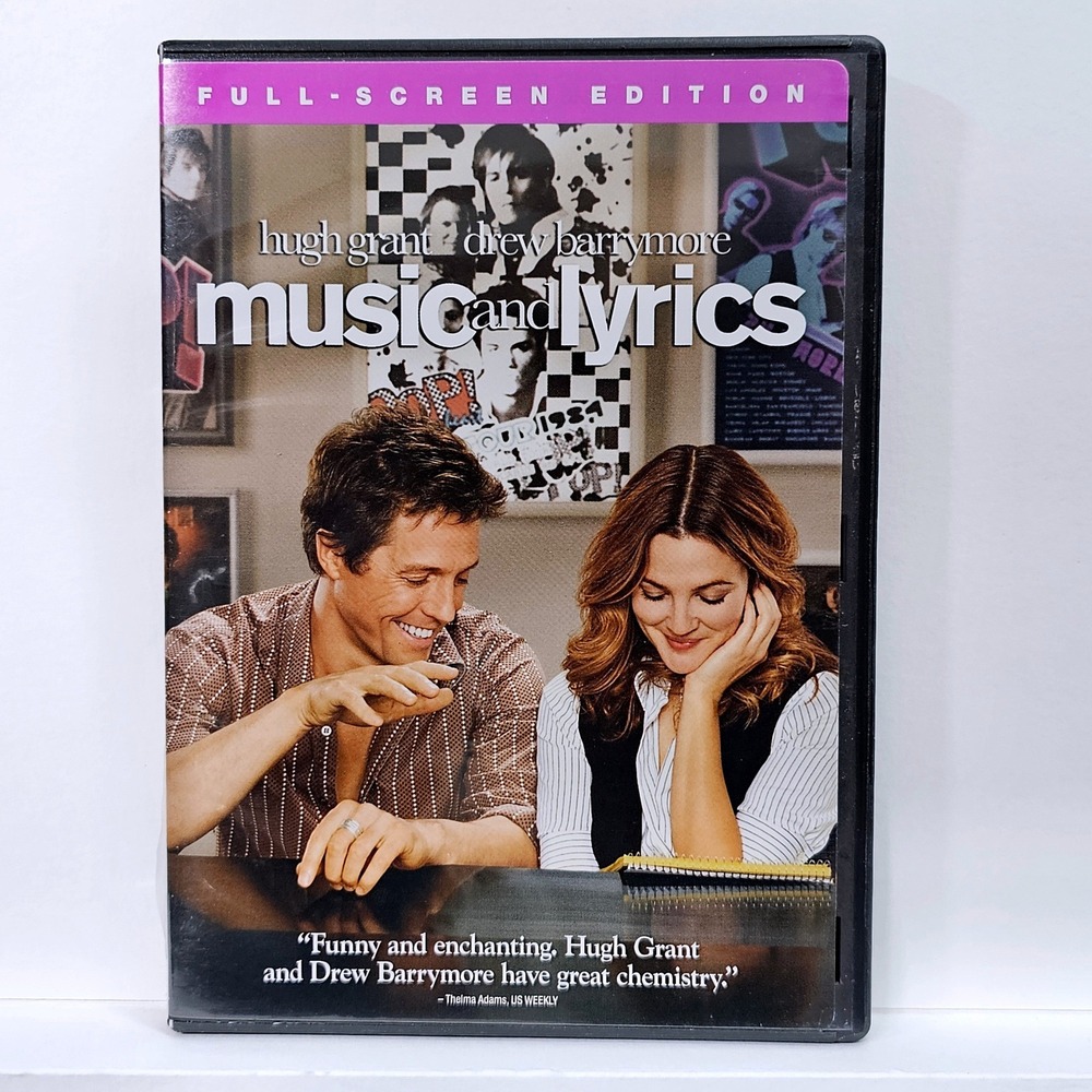 Music and‎ Lyrics Full Screen Edition DVD Hugh Grant Drew Barrymore 2007 Movie